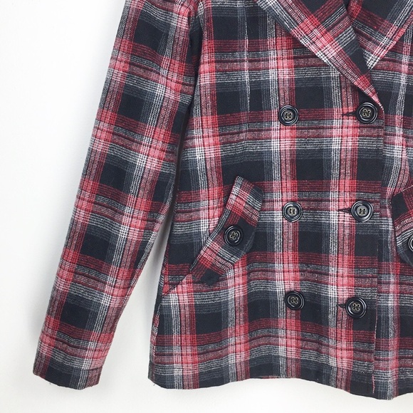 Billabong Plaid Wool Blend Jacket - Small - Picture 4 of 8